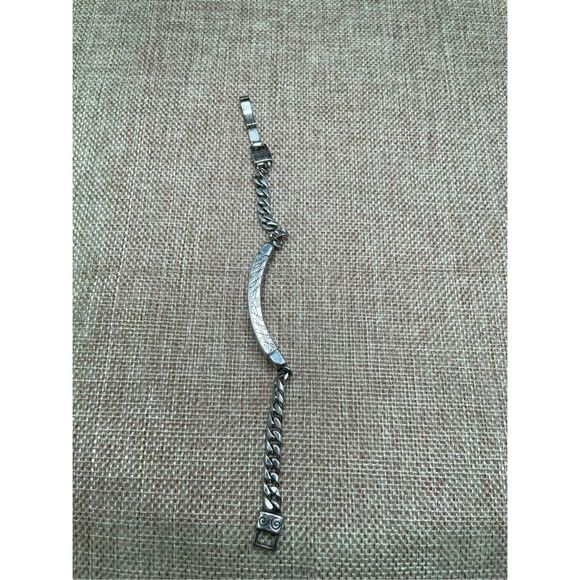 Brighton Women’s ID Bracelet Silver Plated Etched Mother Engraved Bar Link 7.5” - Picture 5 of 11